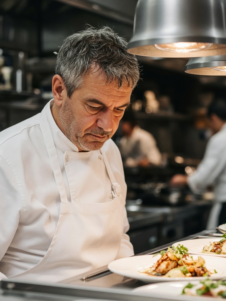 Portrait, chef at the pass